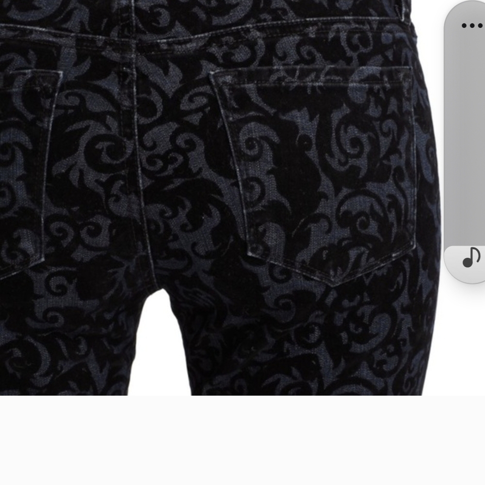 J Brand Skinny Leg Blk Brocad